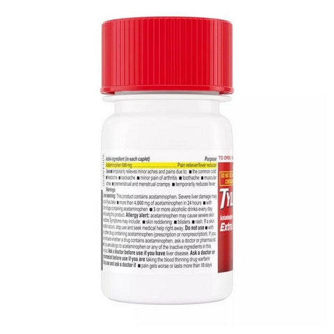 Tylenol, Extra Strength Acetaminophen Caplets, 500 Mg, 24 Tabs Tylenol