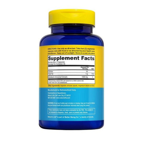 Nature's Life, Nourishing Monolaurin, 990 mg, 90 Caps Nature's Life