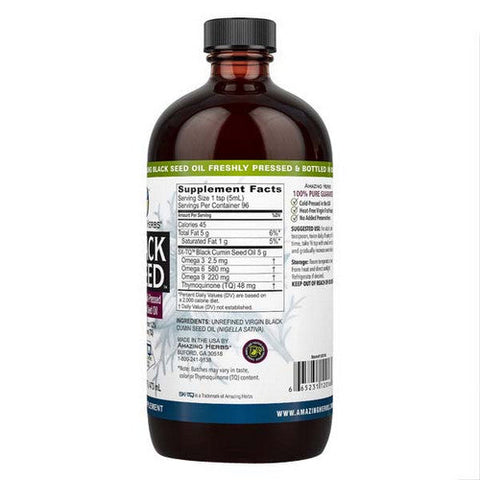 Amazing Herbs, Black Seed Oil, 16 oz Amazing Herbs