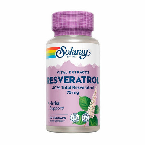Solaray, Vital Extracts Resveratrol, 75 Mg, 60 Veg Caps Solaray