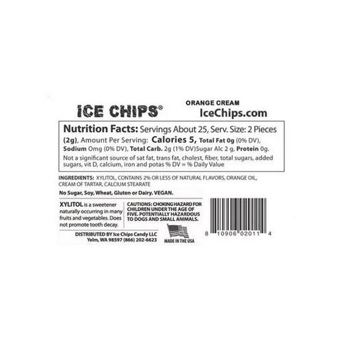 Ice Chips Candy, Hand Crafted Candy Tin Orange Cream, Orange Cream 1.76 oz Ice Chips Candy