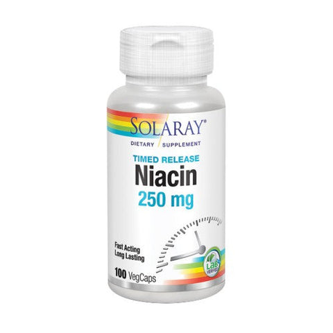 Solaray, Niacin Timed-Release, 250 mg, 100 Veg Caps Solaray