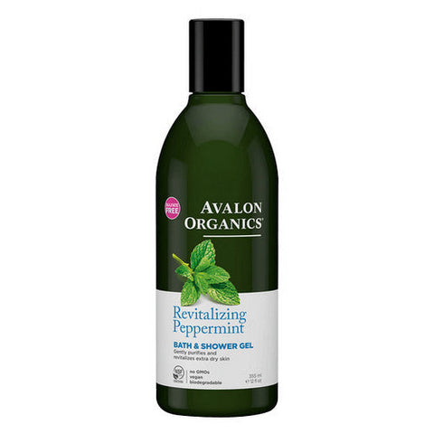 Avalon Organics, Bath And Shower Gel Revitalizing Peppermint, 12 Oz Avalon Organics