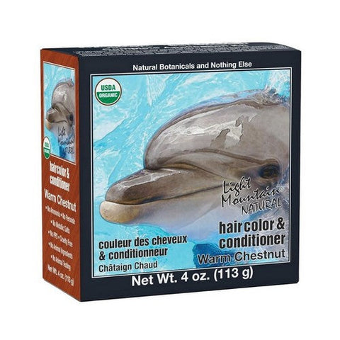 Light Mountain, Natural Hair Color And Conditioner Warm Chestnut, Warm Chestnut 4 Oz Light Mountain