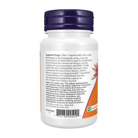 Now Foods, Methyl Folate, 5000 mcg, 50 Veg Caps Now Foods