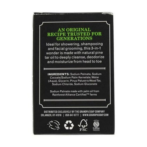 Grandpa's Brands Company, Pine Tar Soap, Travel 1.35 Oz Grandpa's Brands Company