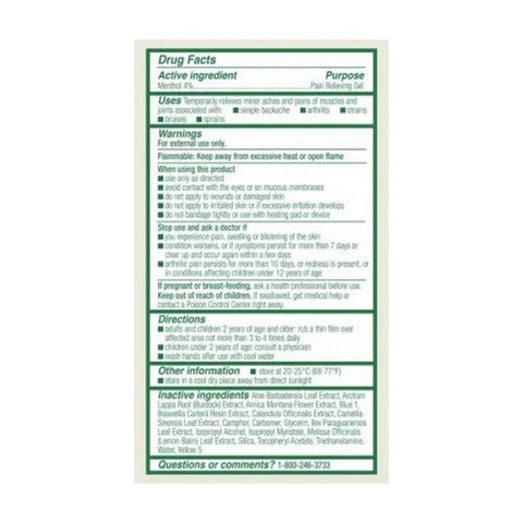 Biofreeze, Fast Acting Menthol Pain Relief Gel, 3 Oz Biofreeze