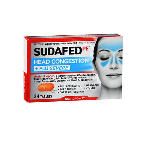 Zarbees, Sudafed PE Pressure + Pain + Cold Caplets, 24 Tabs Zarbees