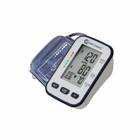 Blood Pressure Monitor Clever Choice 1-Tube Automatic Adult Size Navy 1 Each by Clever Choice