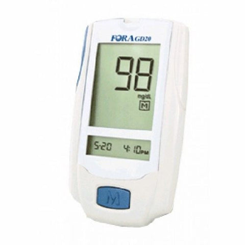 Links Medical, Blood Glucose Meter FORA  G 20 7 Second Results Stores Up To 450 Results No Coding Required, Count of 1 Links Medical