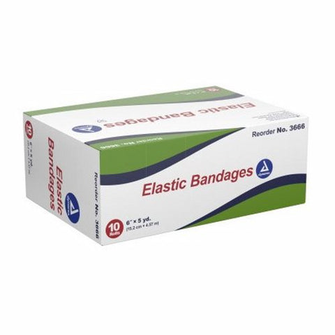 Dynarex, Elastic Bandage Dynarex  6 Inch X 4-1/2 Yard Standard Compression Clip Detached Closure Tan NonSteri, Count of 50 Dynarex