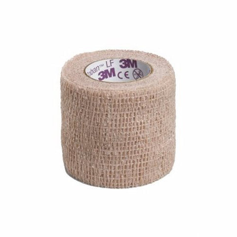3M, Cohesive Bandage Coban LF 2 Inch X 5 Yard Self-Adherent Closure Tan NonSterile Standard Compression, Count of 36