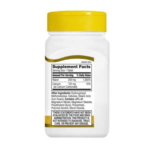 21st Century, Niacin, 250mg, 110 Tabs 21st Century