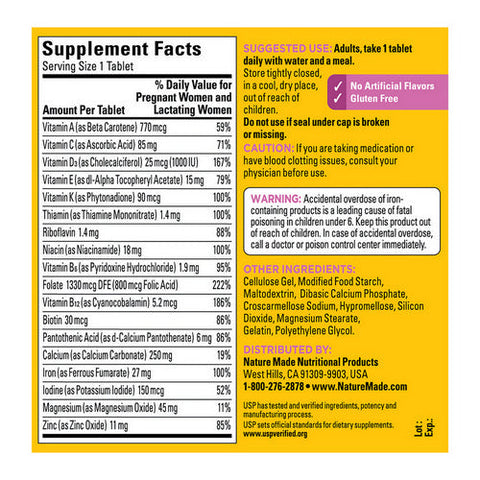 Nature Made, Multi Prenatal, 250 Tabs Nature Made