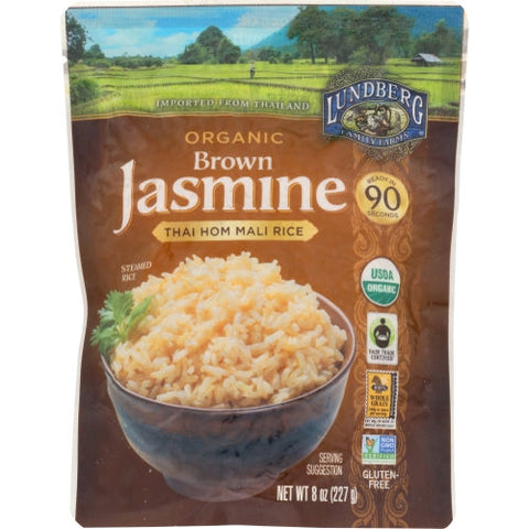 Lundberg, Organic Thai Hom Mali Brown Jasmine, 8 Oz(Case Of 6) Lundberg