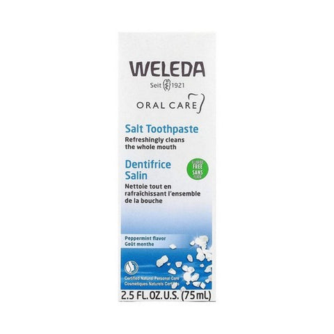 Weleda, Oral Care Salt Toothpaste Refreshing Fluoride Free Peppermint, 2.5 OZ Weleda