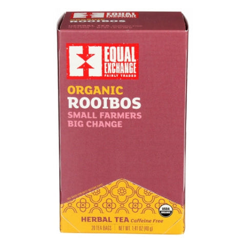 Equal Exchange, Organic Rooibos Tea, 20 Bags (Case of 6) Equal Exchange