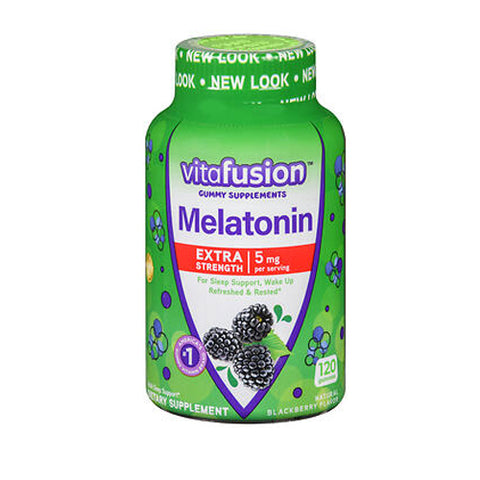 Melatonin Extra Strength Gummy Natural Blackberry 120 Gummies by Vitafusion