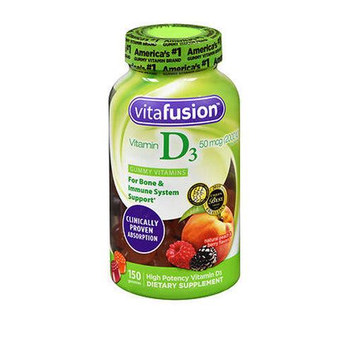 Natural Vitamin D3 Peach & Berry 150 Count by Vitafusion