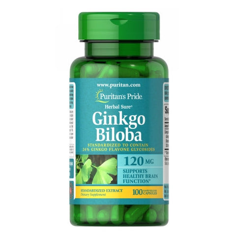 Puritan's Pride, Ginkgo Biloba Standardized Extract, 120 mg, 100 Capsules Puritan's Pride