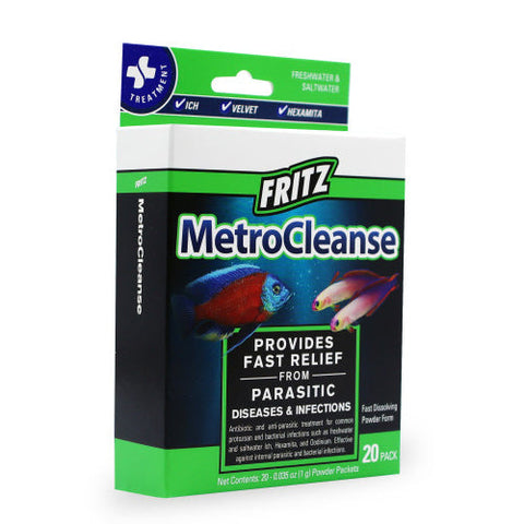 Fritz Aquatics, Fritz MetroCleanse Anti-Parasitic Medication, 400g, 1 Each/20 Count Fritz Aquatics