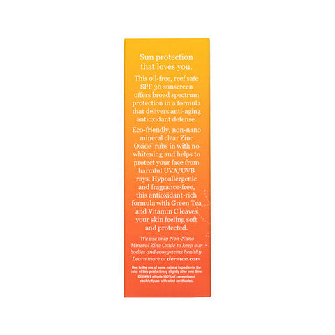 Derma e, Sun Defense Clear Zinc Sunscreen SPF30 Face, 2 Oz Derma e