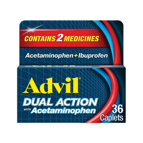 Advil, Dual Action Pain Reliever Caplets, 36 Caps Advil