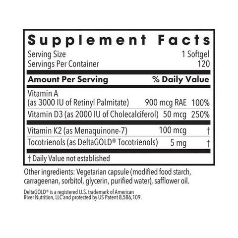 Nutricology/ Allergy Research Group, Vitamin D3 Complete Daily Balance with A and K2, 120 Softgels Nutricology/ Allergy Research Group