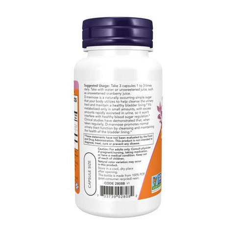 Now Foods, D-Mannose Urinary Support, 500 Mg, 60 VegCaps Now Foods