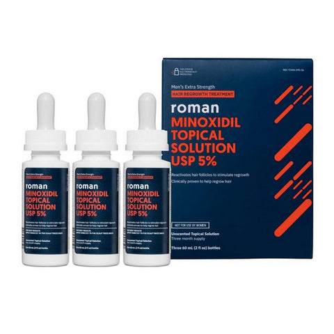Minoxidil Topical Slution 5% 6 Oz by Roman
