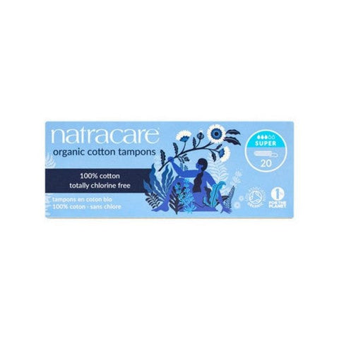 Natracare, Organic Cotton Tampons Super, 20 Count Natracare