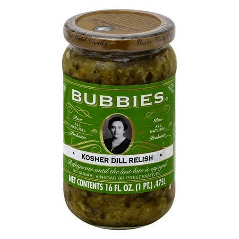 Bubbies, Kosher Dill Relish, 16 Oz (Case Of 6) Bubbies