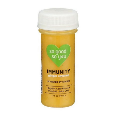So Good So You, Immunity Ginger Cayenne Probiotic Shot, 1.7 Oz (Case Of 12) So Good So You