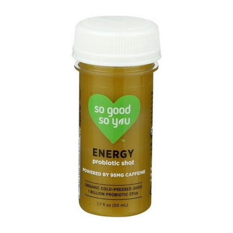 So Good So You, Energy Mango Spinach Probiotic Shot, 1.7 Oz(Case Of 12) So Good So You