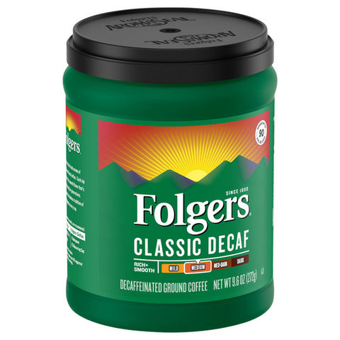 Decaffeinated Medium Ground Coffee 9.6 Oz (Case Of 6) by Folgers