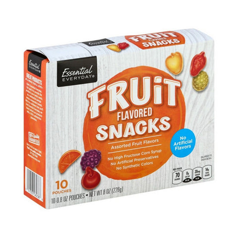 Assorted Fruit Flavored Snacks 8 Oz (Case Of 10) by Essential Everyday