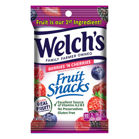 Berries And Cherries Fruit Snacks 5 Oz (Case Of 12) by Welch's