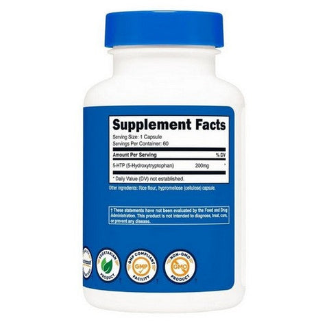 Nutricost, 5-HTP Capsules, 200 Mg, 60 Count Nutricost