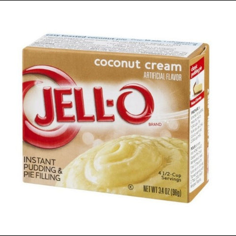Jello Coconut Cream Instant Pudding Mix 3.4 Oz (Case Of 24) by Jell-O