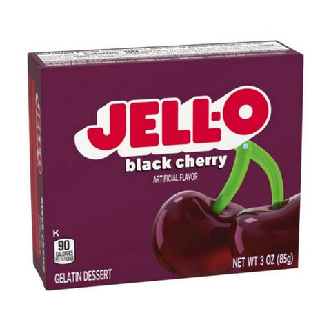 Jello Gelatin Dessert Black Cherry Mix 3 Oz (Case Of 24) by Jell-O