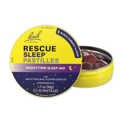 Bach, Rescue Sleep Pastilles Black Current, 50 Grams