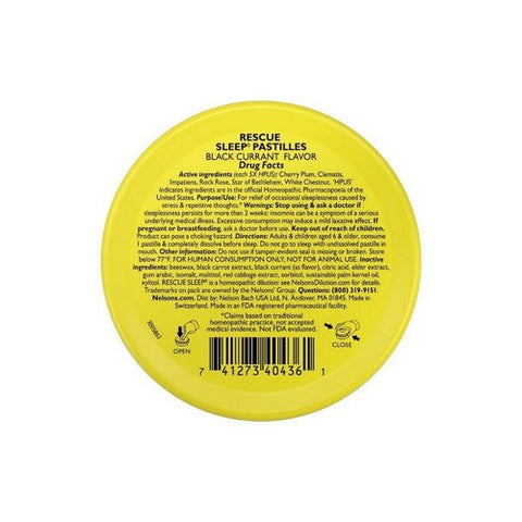 Bach, Rescue Sleep Pastilles Black Current, 50 Grams