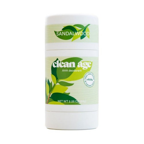 Clean Age, AHA Solid Deodorant For Teens Sandalwood, 2.25 Oz Clean Age