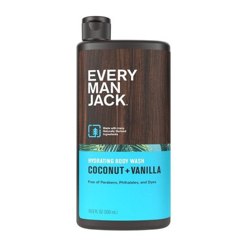 Every Man Jack, Body Wash Coconut Plus Vanilla, 16.9 Oz Every Man Jack