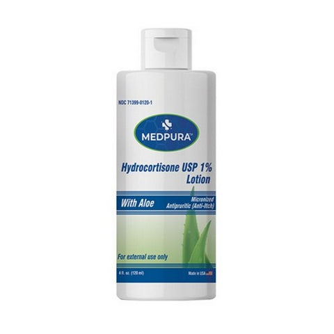 Hydrocortisone Lotion USP 1% White 4 Oz by Medpura