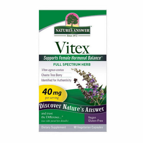 Nature's Answer, Vitex Agnus-Castus Chaste Tree Berry, 40 Mg, 90 Veg Caps Nature's Answer