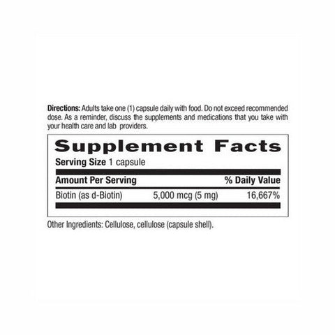 Country Life, High Potency Biotin, 5 Mg, 60 Veg Caps Country Life