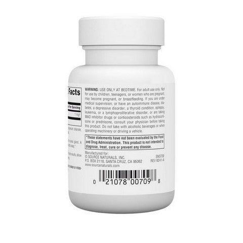 Source Naturals, Melatonin Peppermint, 2.5 mg, Sublingual Peppermint 100 Tabs Source Naturals