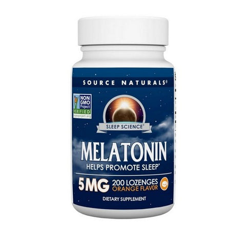 Source Naturals, Melatonin Orange, 5 Mg, 200 Lozenges Source Naturals
