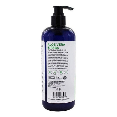 Mill Creek Botanicals, Botanicals Aloe Vera And PABA Body Lotion, 14 Oz Mill Creek Botanicals